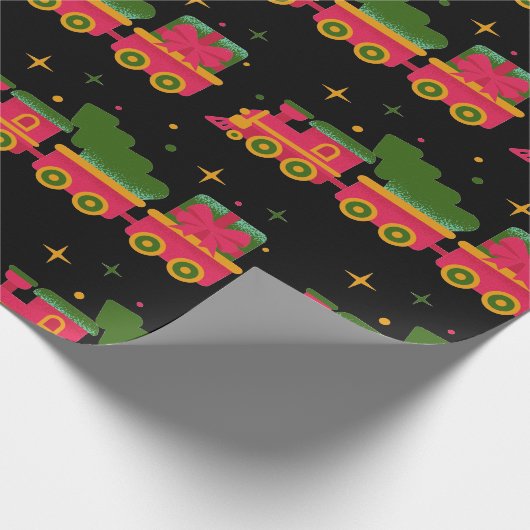 Weihnachtszug Geschenkpapier (Ecke)