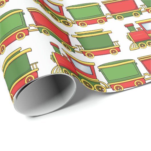 Weihnachtszug Geschenkpapier (Rolleneckpunkt)