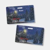 Weihnachtszug im Schnee Ausweis (Vorder- & Rückseite)