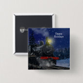 Weihnachtszug im Schnee Button (Vorne & Hinten)