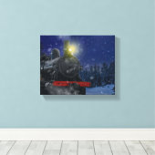 Weihnachtszug im Schnee Leinwanddruck (Insitu (Holzboden))