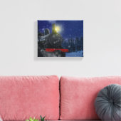 Weihnachtszug im Schnee Leinwanddruck (Insitu (Wohnzimmer))