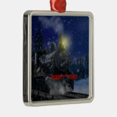 Weihnachtszug im Schnee Ornament Aus Metall (Rechts)