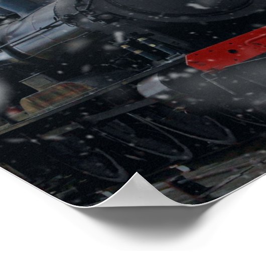 Weihnachtszug im Schnee Poster (Ecke)