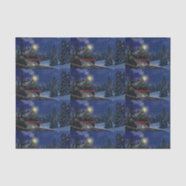 Weihnachtszug im Schnee Seidenpapier