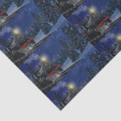 Weihnachtszug im Schnee Seidenpapier (Ausschnitt)