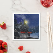 Weihnachtszug im Schnee Serviette (Beispiel)