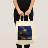 Weihnachtszug im Schnee Tragetasche (Vorderseite (Produkt))