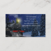 Weihnachtszug im Schnee Visitenkarte (Rückseite)
