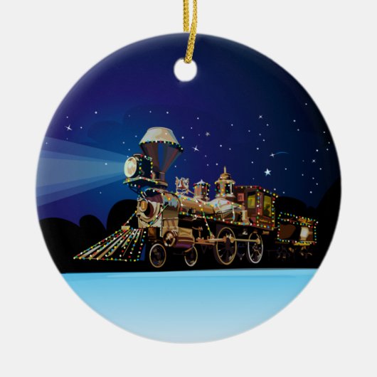Weihnachtszug Keramik Ornament (Vorne)