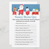 Weihnachtszug Kinderzimmer Rhyme Quiz Babyduschgam (Vorne/Hinten)
