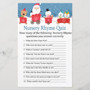 Weihnachtszug Kinderzimmer Rhyme Quiz Babyduschgam