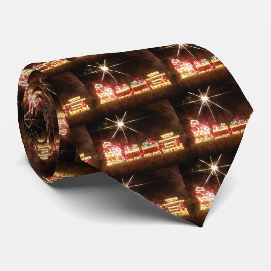 Weihnachtszug Krawatte (Gerollt)