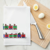 Weihnachtszug Küchentuch (Viertel Falte)