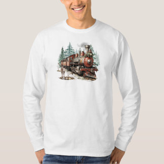 Weihnachtszug Langschläfer T - Shirt