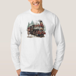 Weihnachtszug Langschläfer T - Shirt