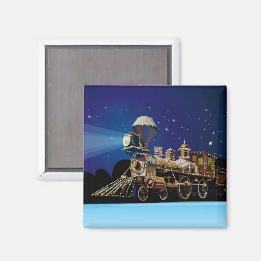Weihnachtszug Magnet (Vorderseite/Rückseite)