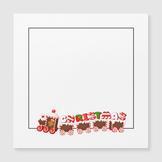 Weihnachtszug Magnetkarte (Vorderseite)