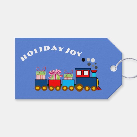 Weihnachtszug mit Geschenken Geschenkanhänger (Vorderseite (Horizontal))