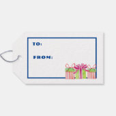 Weihnachtszug mit Geschenken Geschenkanhänger (Rückseite Horizontal)
