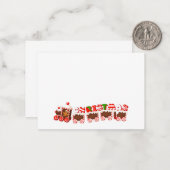 Weihnachtszug Mitteilungskarte (Vorderseite/Rückseite Beispiel)