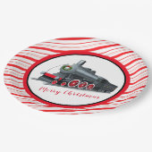 Weihnachtszug Papier Teller (Schrägansicht)