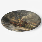 Weihnachtszug Pappteller (Schrägansicht)