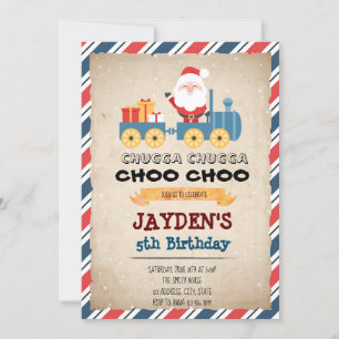 Weihnachtszug-Party Einladung