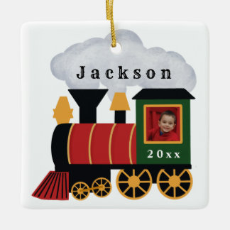 Weihnachtszug Personalisiertes Foto Keramikornament