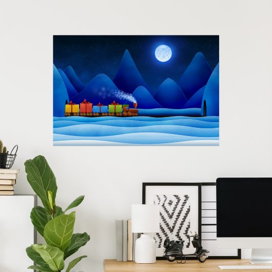 Weihnachtszug Poster (Heimbüro)