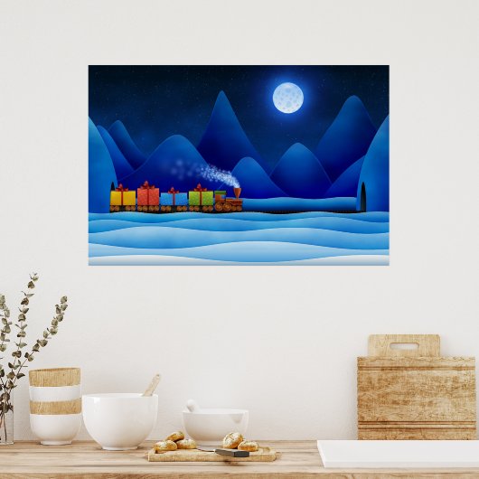 Weihnachtszug Poster (Küche)