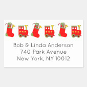 Weihnachtszug Rechteckiger Aufkleber (Vorderseite)