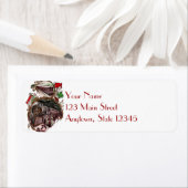 Weihnachtszug-Rücksendeadressen-Aufkleber der 1900 (Insitu)