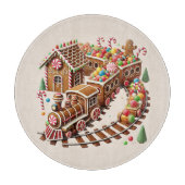 Weihnachtszug Schneidebrett (Vorderseite)