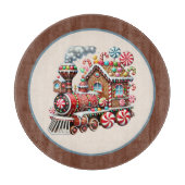 Weihnachtszug Schneidebrett (Vorderseite)