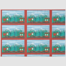 Weihnachtszug Seidenpapier