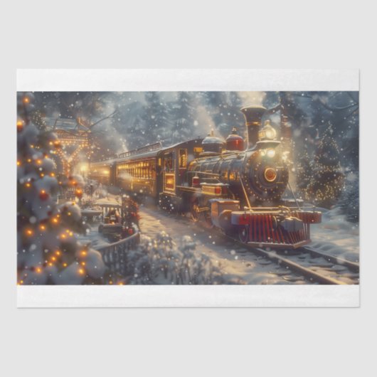 Weihnachtszug Seidenpapier (Vorderseite)