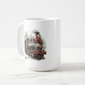 Weihnachtszug-Tasse Kaffeetasse (Vorderseite Links)