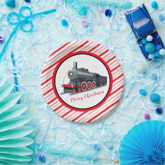 Weihnachtszug-Teller Pappteller (Party)