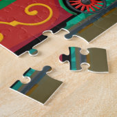 Weihnachtszug und kleiner Hund Puzzle (Seite)