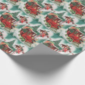 Weihnachtszug Vintag Geschenkpapier (Ecke)