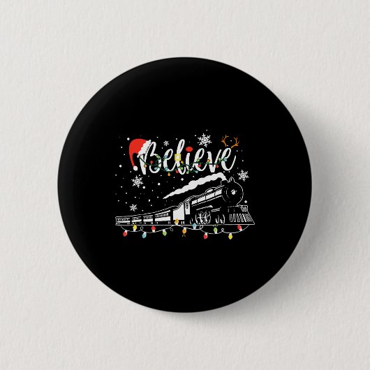 Weihnachtszug Weihnachten Glauben Polar Express Xm Button (Vorderseite)