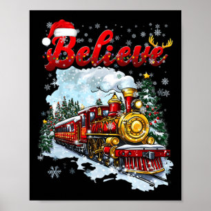 Weihnachtszug Weihnachten Glauben Polar Express Xm Poster