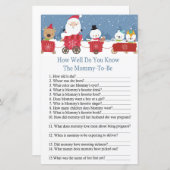 Weihnachtszug, wie gut du die Babydusche kennst (Vorne/Hinten)