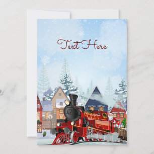 Weihnachtszug Winter  Feiertagskarte