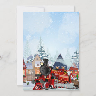 Weihnachtszug Winter  Feiertagskarte
