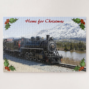 Weihnachtszug zu Hause auf der Bahn Großes Puzzle