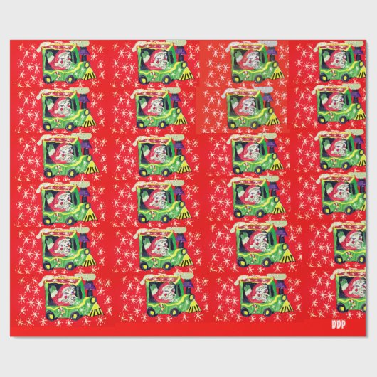 Weihnachtszugfahrt Geschenkpapier (Flach)