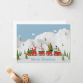 Weihnachtszugkarte Mitteilungskarte (Vorderseite/Rückseite Beispiel)