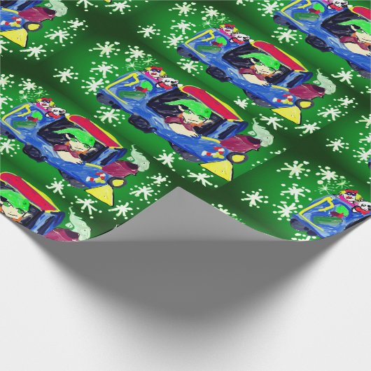 Weihnachtszugkunst zwei geschenkpapier (Ecke)